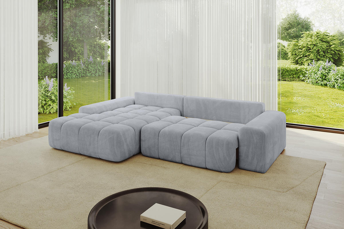 ECKSOFA Ottomane Links ENSI-L - 267x164x88 cm Titanfarben - Titanfarben, Holzwerkstoff/Kunststoff (267/164cm) - ALTDECOR