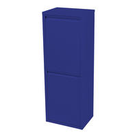 SKŘÍŇ NA ODPADKY Sollentuna - tmavě modrá, kov/plast (33/93/25cm) - [en.casa]