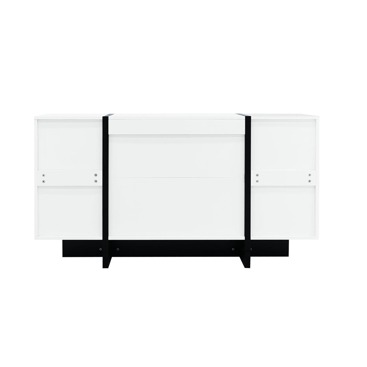 SIDEBOARD 150/40/80,5 cm mit 2 Türen & 4 Schubladen in Weiß Hochglanz - Weiß, Holzwerkstoff (150/80.5/40cm) - BEAOK