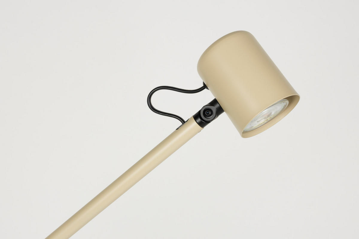 STEHLAMPE Aero - Beige - 57.5/25/120 cm - Beige, Metall (57.5/25/120cm)