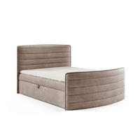 BOXBETT Ambra In Elisa Velvet - Braun, Holzwerkstoff/Textil (180/200cm) - Fun Möbel
