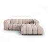 ECKSOFA modular rechts Lupine aus Chenille-Stoff beige 3 Sitzplätze - Beige, Textil (177/230cm) - Micadoni