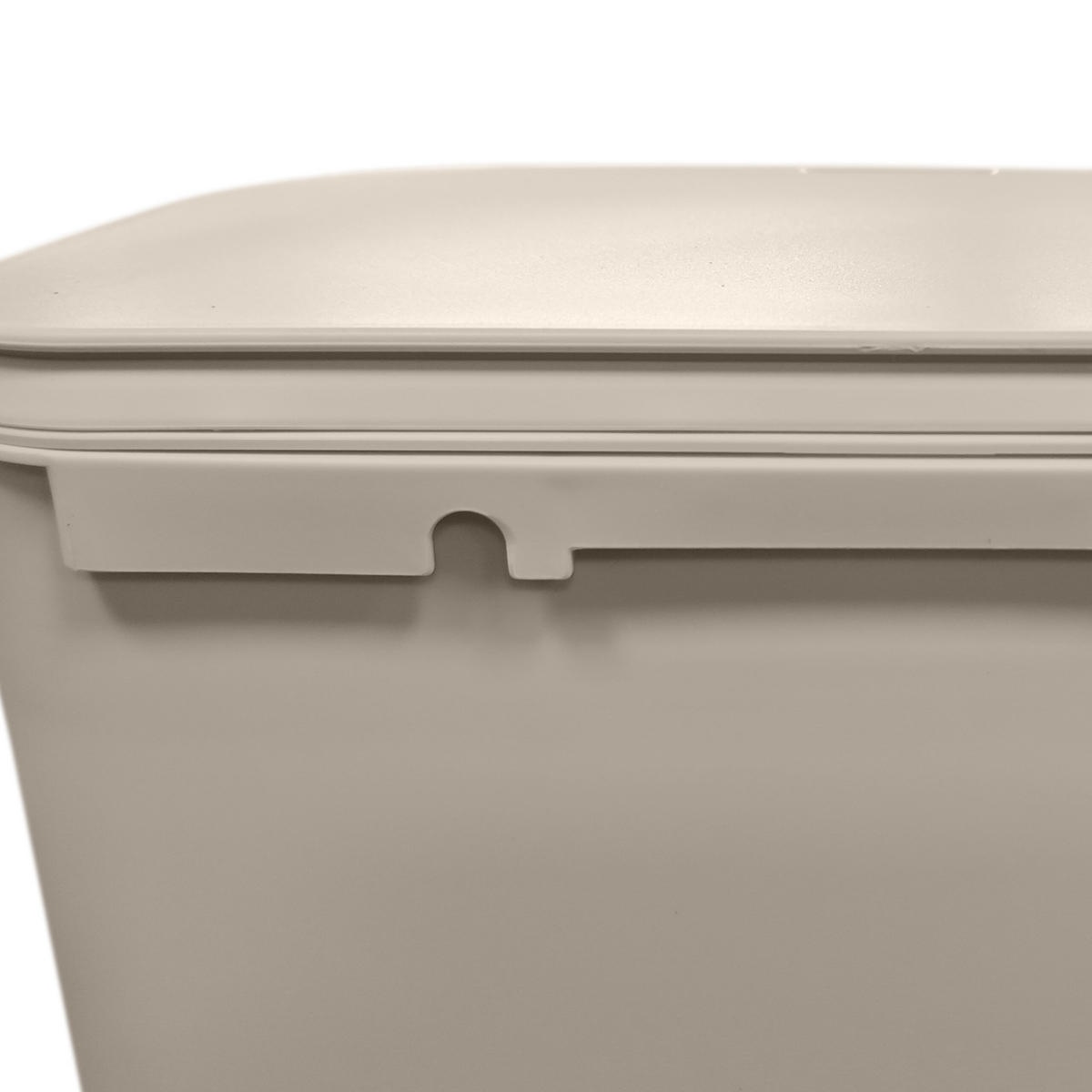 KÜCHENMÜLLEIMER 9L - Beige, Kunststoff (26/28.5/15.5cm) - Relaxdays