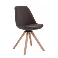 DREHSTUHL Stoff dunkelgrau - Eukalyptusholzfarben/Dunkelgrau, Holz/Textil (48/84/56cm) - CLP