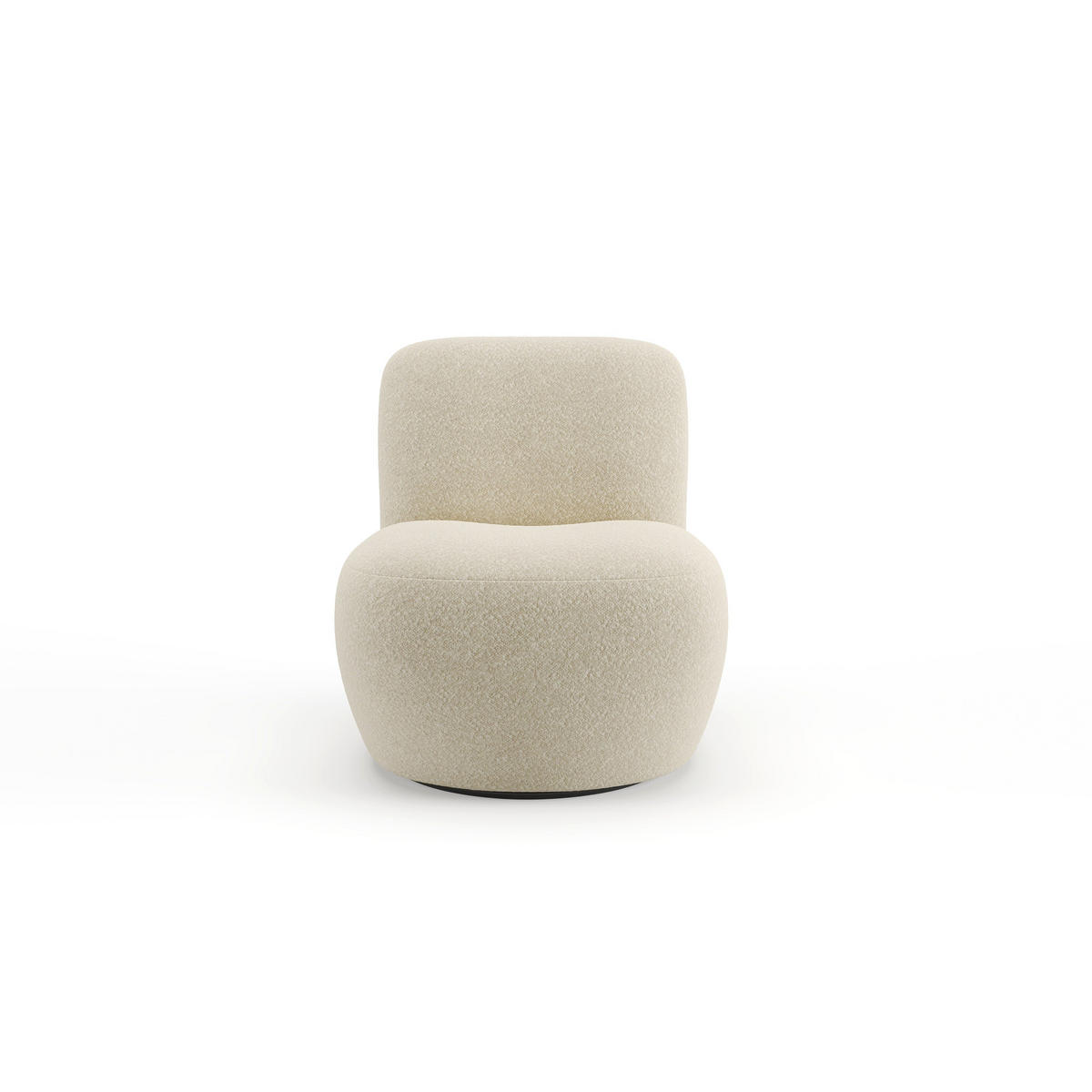 DREHSESSEL Stoff Bouclé beige - Beige, Textil (64/77/68cm) - Sia Home