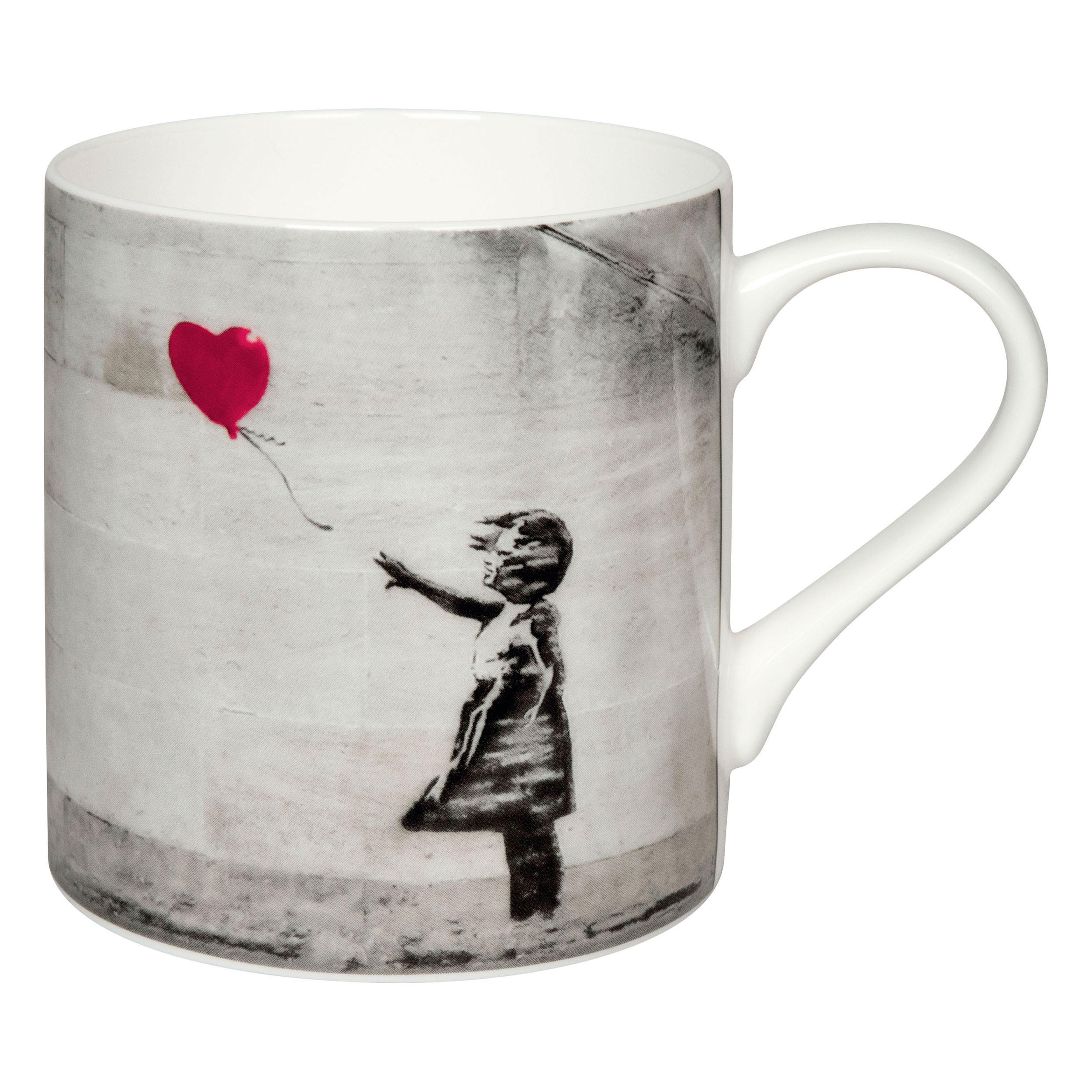 KAFFEEBECHER Banksy - Girl with Balloon - Naturfarben, Keramik (0.39L) - Könitz