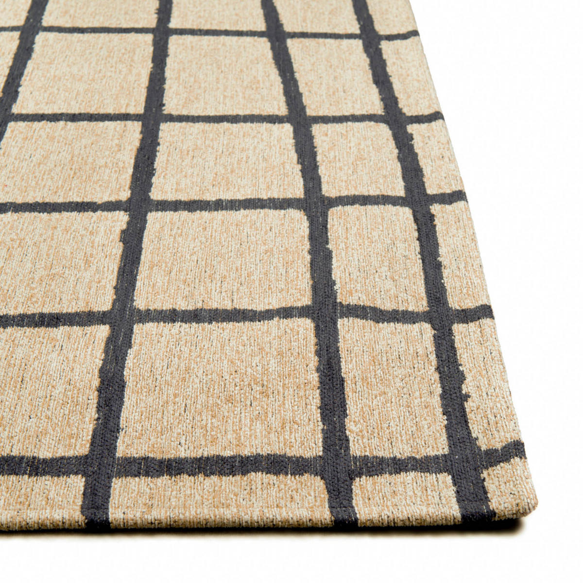 TEPPICH Creamy Black Lola&Moi 80/150 cm - Silberfarben, Kunststoff/Textil (80/150cm) - Lola&Moi