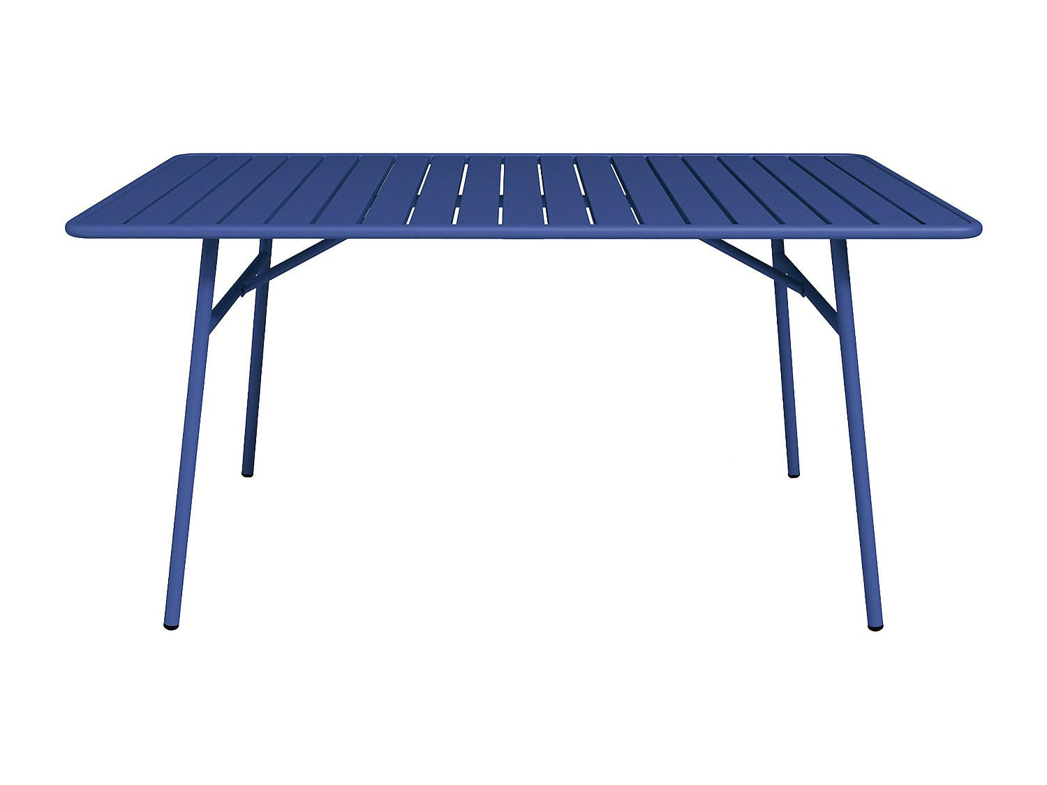 GARTENTISCH - 4 Personen, 6 Personen - Metall - Marineblau - - Dunkelblau, Metall (80/160/74.5cm) - Vente-Unique