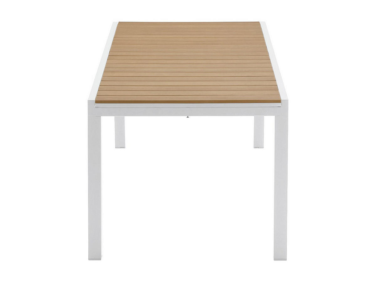 GARTENTISCH - 8 -Sitzer - Aluminium - weiß - MACILA - Weiß, Metall (90/230/74cm) - Vente-Unique