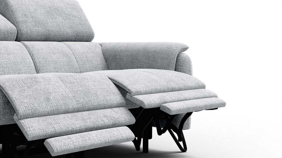 RELAXSOFA RODEN 2-Sitzer, hellgrau - Hellgrau, Holz/Textil (152/82/103cm) - Courtois Laville