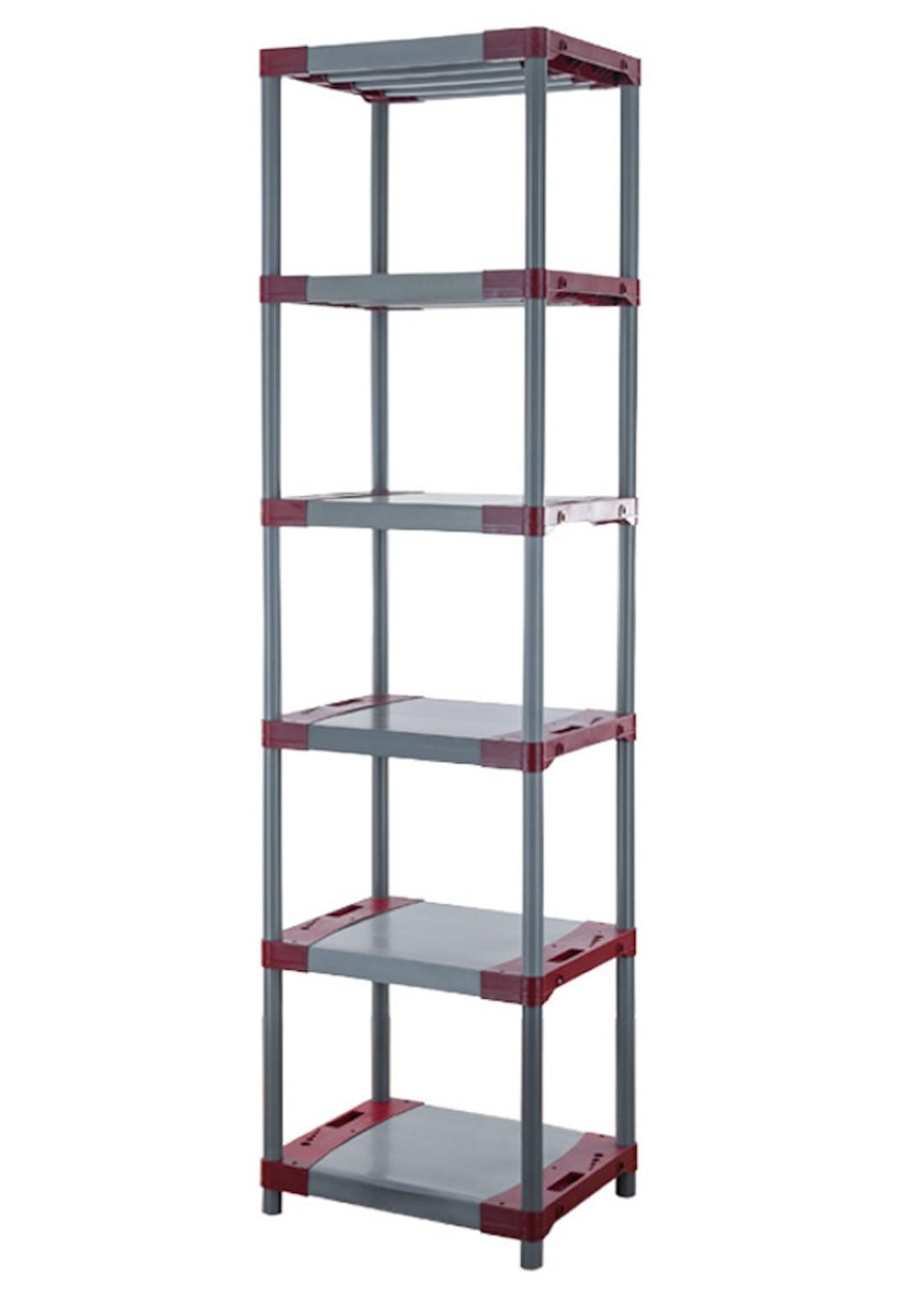 Proregal Kunststoffregal Rot 60x222x46 cm
