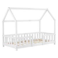 HAUSBETT Sisimiut - Weiß, Holz (80/160cm) - [en.casa]