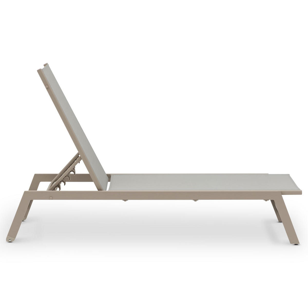 GARTENLIEGE ESPIRITU champagne - Champagner, Textil/Metall (192/31/55cm) - IDIMEX