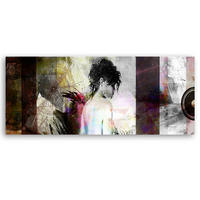 WANDBILD frau pastell glamour - Multicolor, Textil (90/30cm) - Feeby