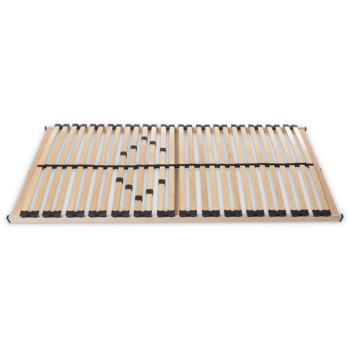 BETTEN-ABC Max1 NV – fertig montierter Lattenrost mit 28 Leisten und Härtegradverstellung, Größe: 140x190 - Braun, Holz (140/190cm) - Betten-ABC