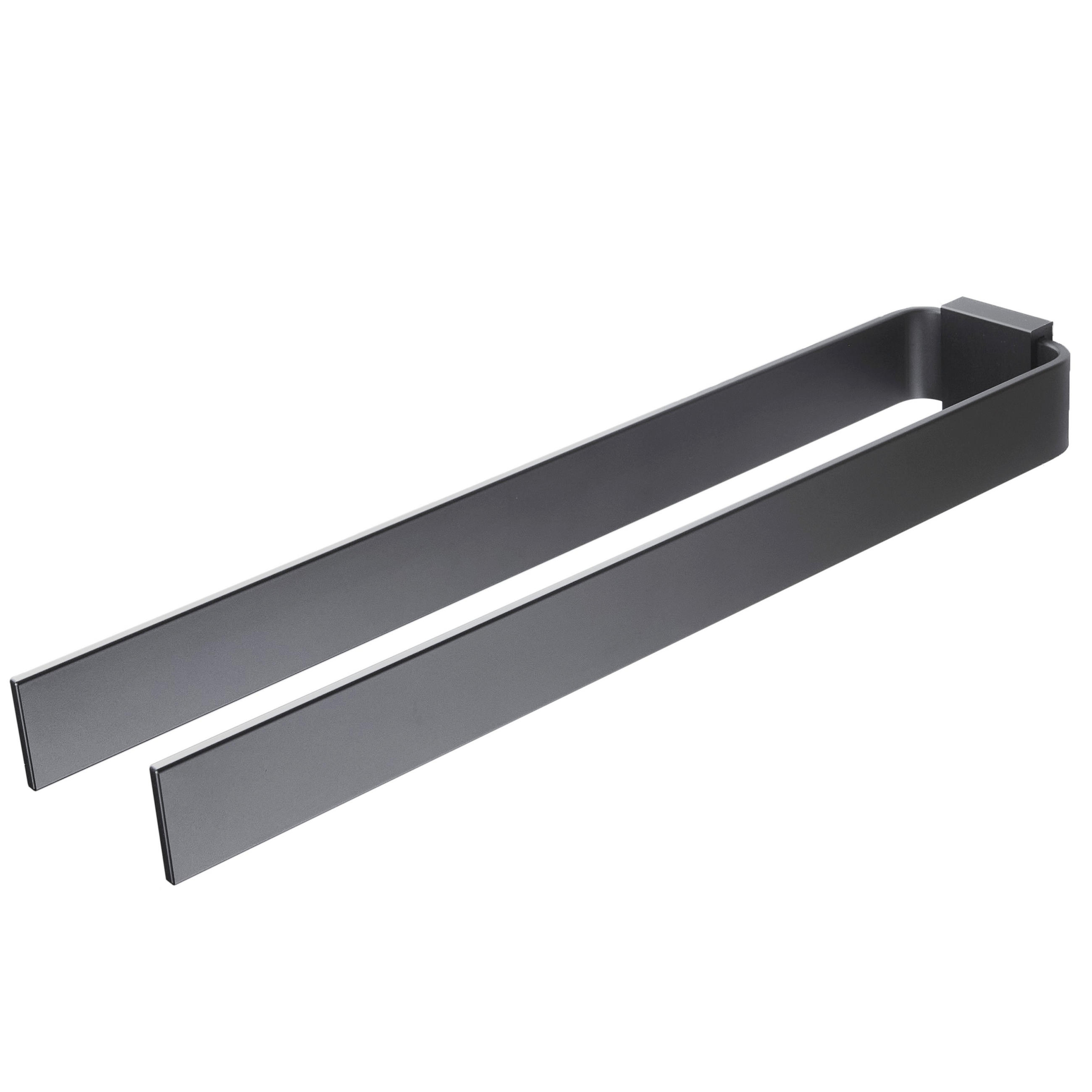 Designfabrik Hamburg Handtuchhalter Schwarz 42x5x9 cm