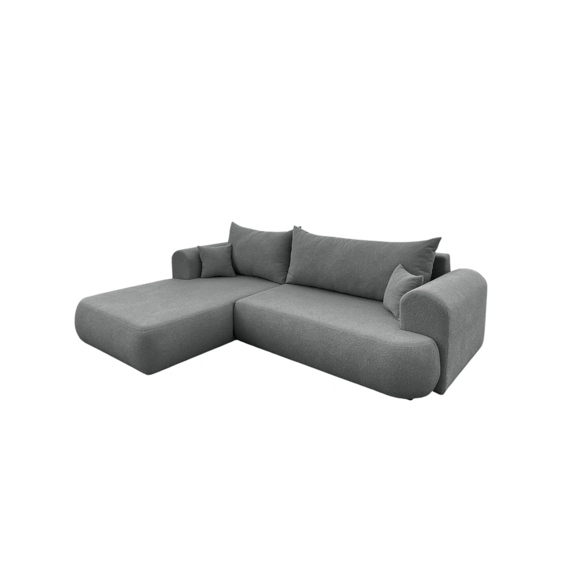 ECKSOFA Anike In Now Or Never - Dunkelgrau, Holzwerkstoff/Textil (260/173cm) - Fun Möbel