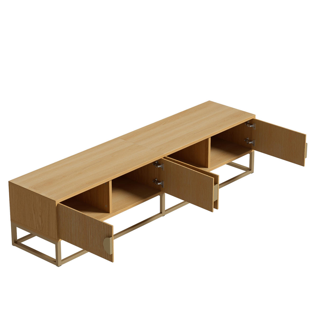 TV-SCHRANK Lowboard 180 cm Holzoptik - Naturfarben, Holz (180/40/40cm) - Fortuna Lai