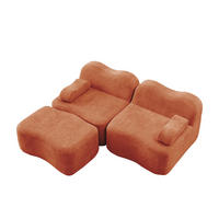 ECKSOFA DE-34348 2-Sitzer mit Wellenform Orange - Orange, Textil (167/192cm) - ComfortXL