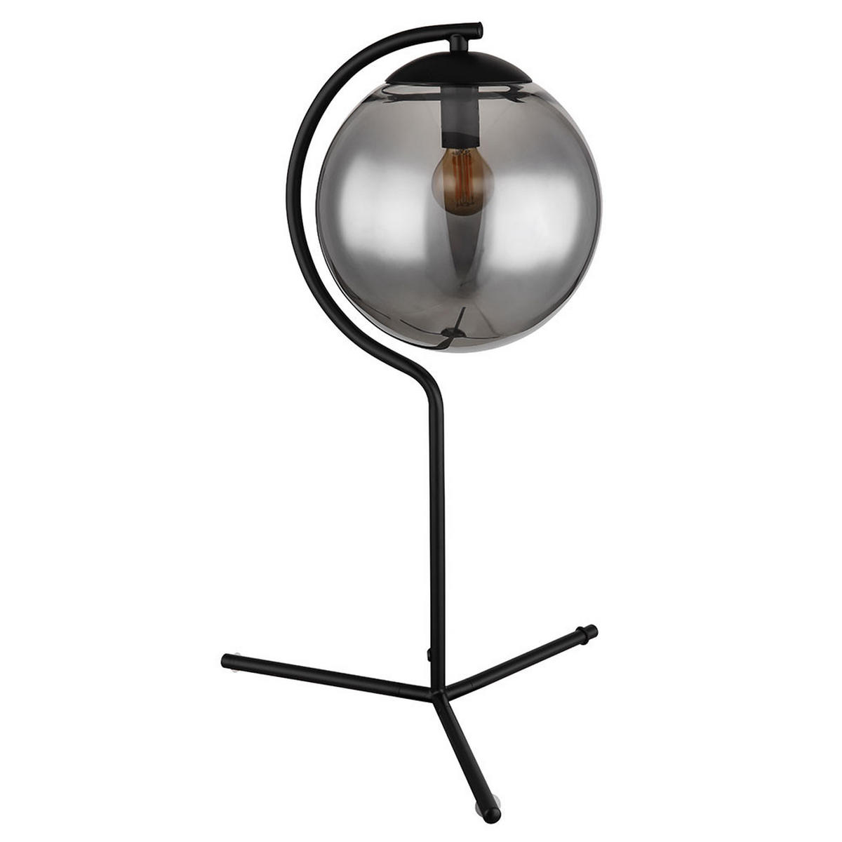 LED TISCHLEUCHTE PORRY Grau Metall Glas - Grau, Glas (35/35/50cm) - Globo Lighting