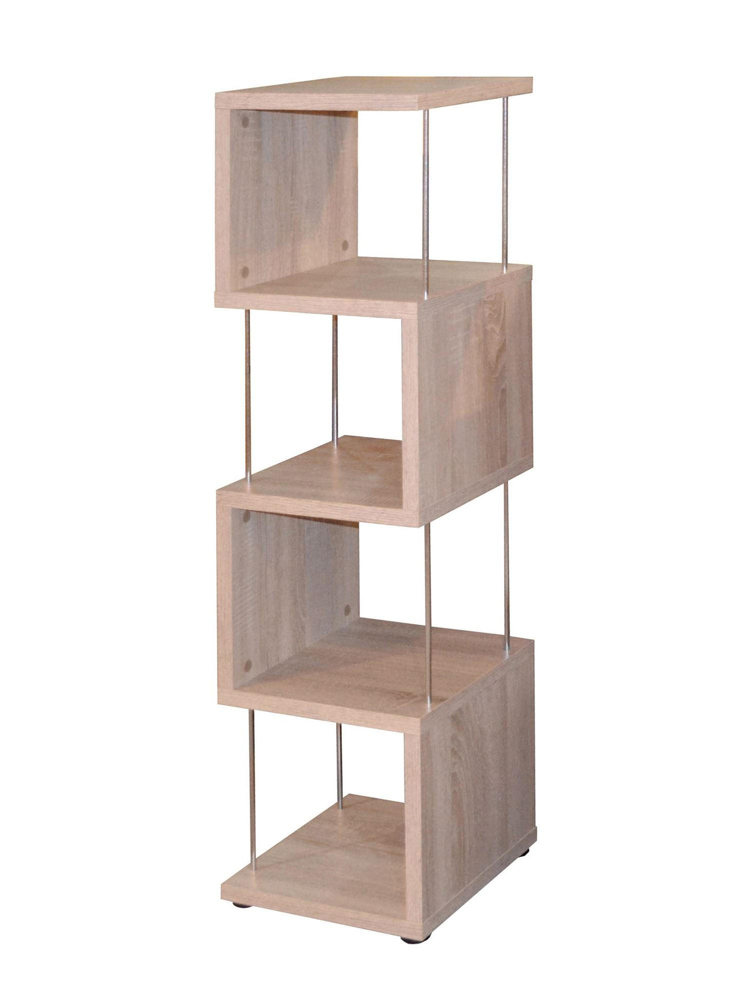 REGAL Elga 33x33x126 aus Holzwerkstoff in der Farbe eiche sägerau - Graubraun, Kunststoff (33/126/33cm) - 58aufmkessel