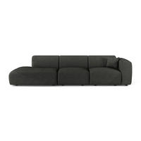 SOFA 5-SITZER Bouclé-Stoff Dunkles Anthrazit 310cm - Anthrazit, Textil (310/73/96cm) - Sia Home