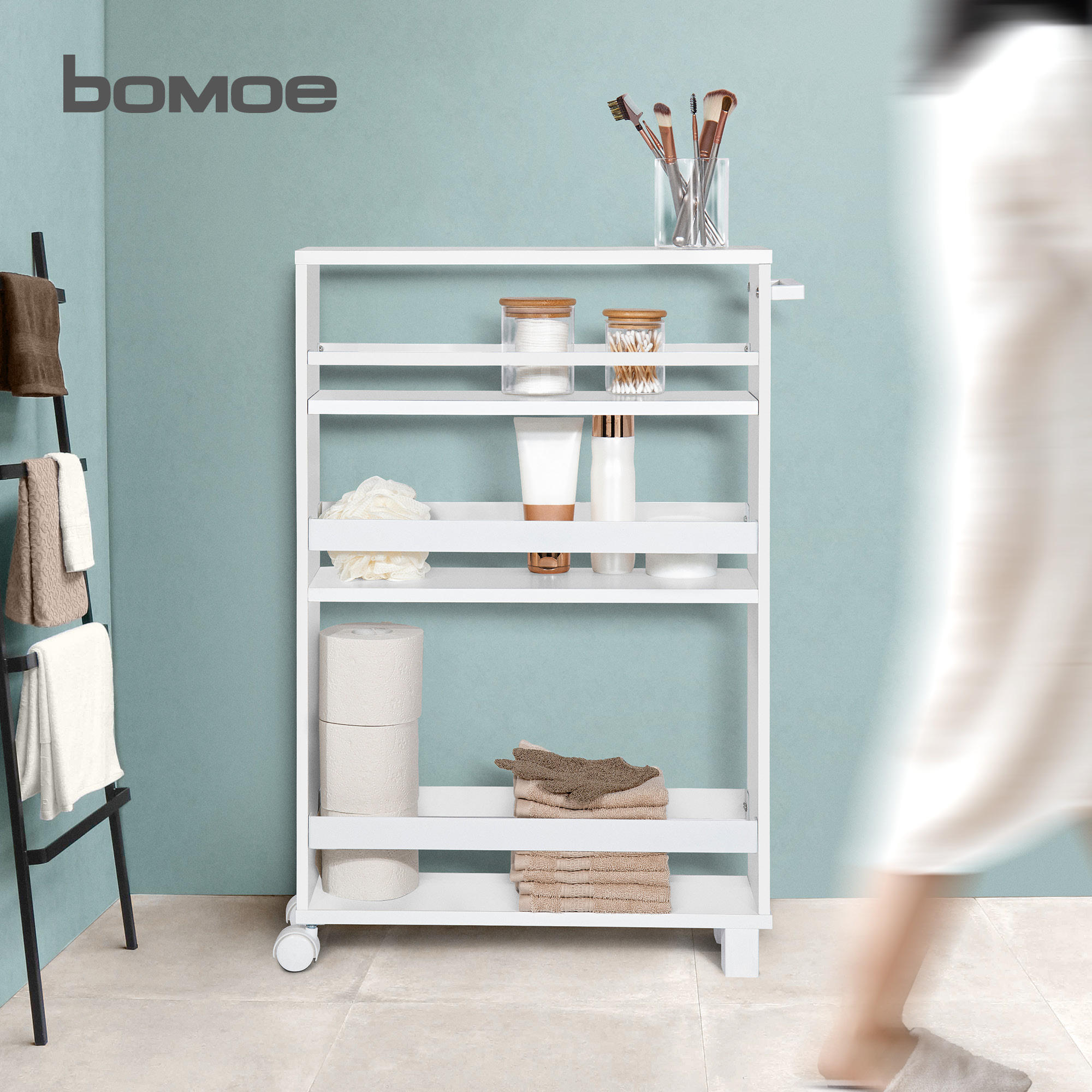 BoMoe Nischenwagen Weiß 15x79x50 cm