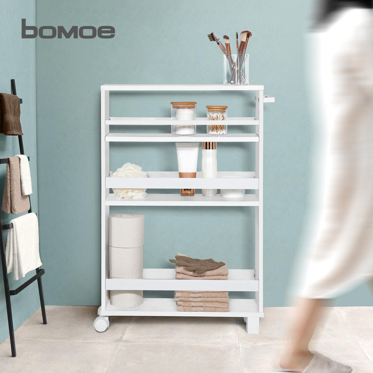 NISCHENWAGEN Hylla 50/79 cm Weiß - Weiß, Metall (15/79/50cm) - BoMoe