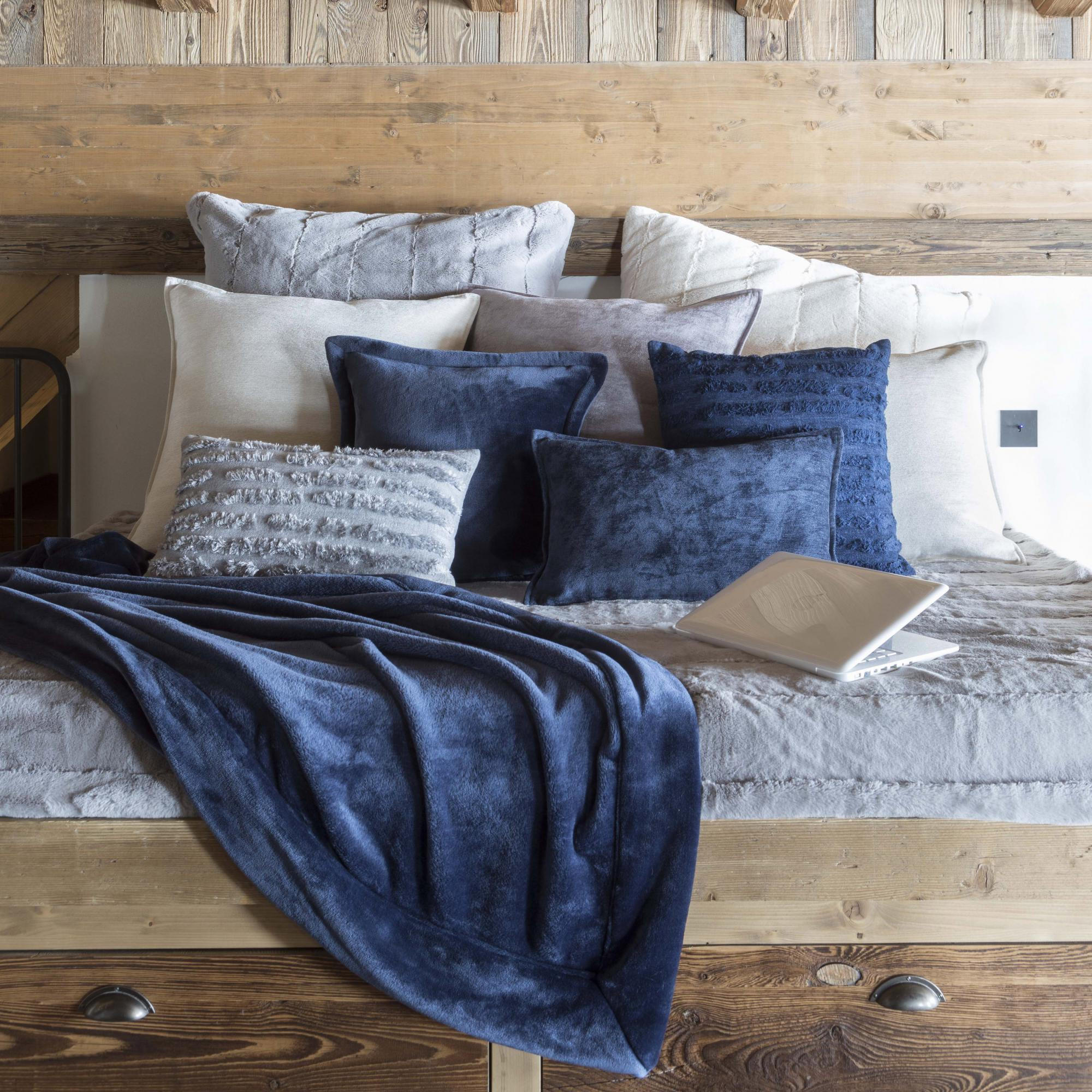 PLAID Tender tintenblau 150 x 200 cm - Dunkelblau, Textil (150/200cm) - Vivaraise