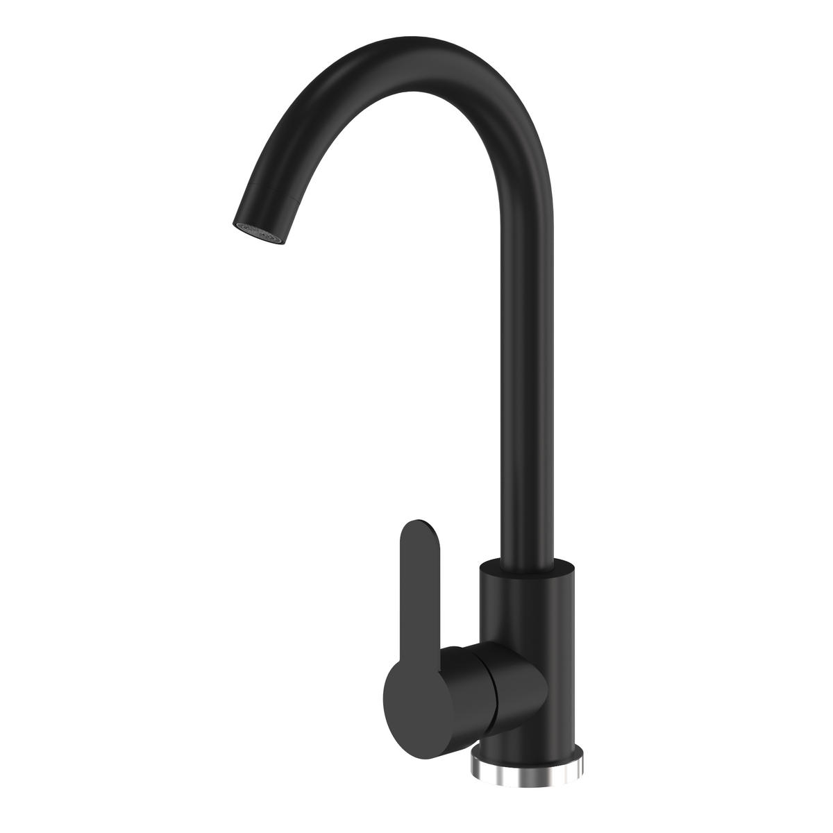GRANITSPÜLE Panama mit Batterie Siphone - Schwarz, Kunststoff/Stein (43/18/69cm) - Granitan