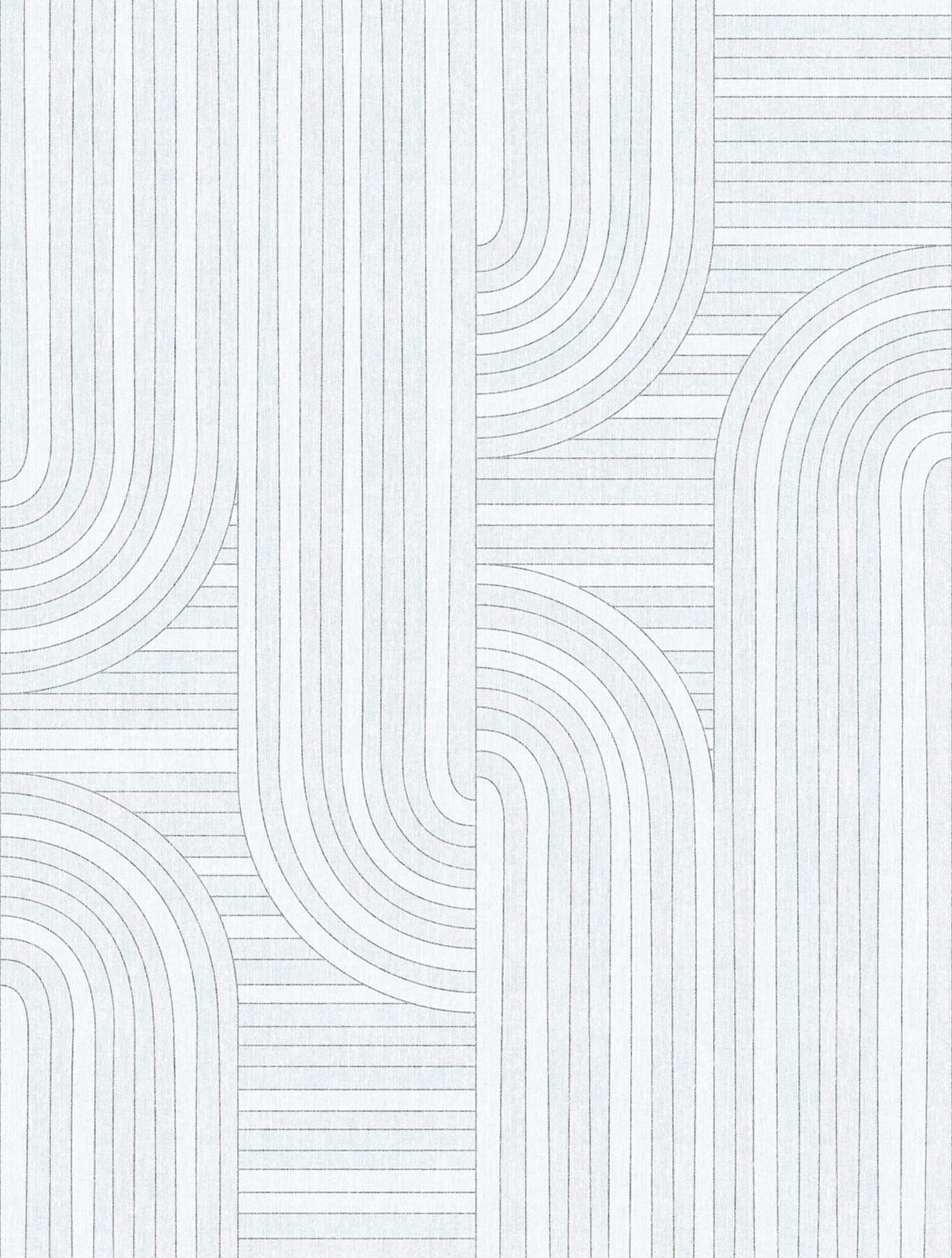 FOTOTAPETE grafische Linien 212 x 280 cm - Blau, Papier (212/280cm) - Sanders & Sanders