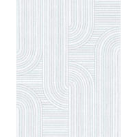 FOTOTAPETE grafische Linien 212 x 280 cm - Blau, Papier (212/280cm) - Sanders & Sanders