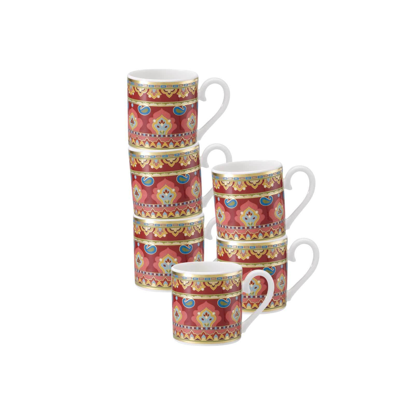 ESPRESSOTASSEN Samarkand Rubin bunt 50 ml 6er Set - Multicolor, Keramik (0.05L) - Villeroy & Boch
