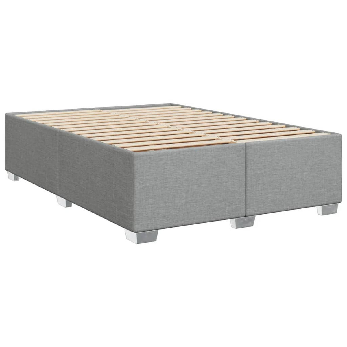 BETTGESTELL Ohne Matratze Hellgrau 160/200 Cm Stoff - Grau, Textil (160/200cm) - vidaXL