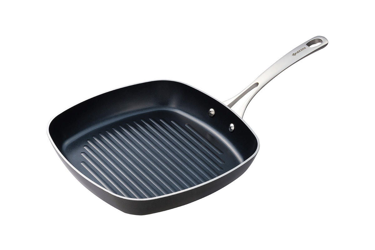 GRILLPFANNE mit Keramikbeschichtung, 26 cm, Edelstahlgriff - Multicolor, Metall (45.5/27/7.5cm) - Kyocera