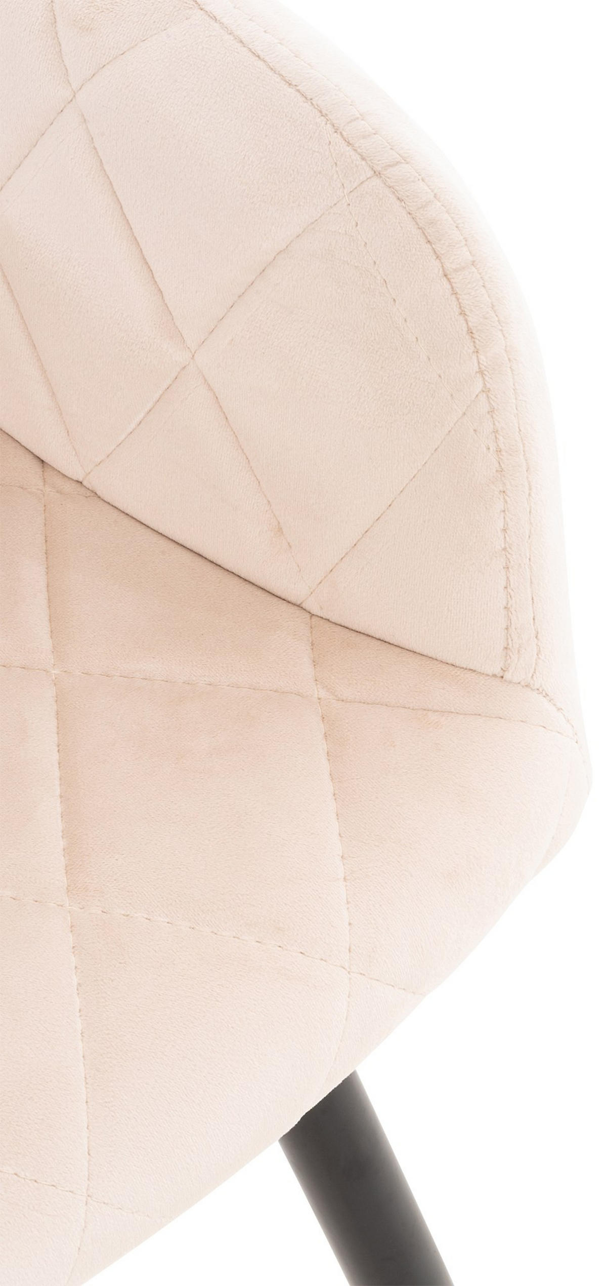 ESSZIMMERSTUHL Lisan Samt Beige Wohnzimmerstuhl - Beige, Textil (47/84/44cm) - DELUKE