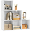 REGALE Bücherregal mit 6 Fächern, 90,5x90,5x30 cm, Weiß - Weiß, Holzwerkstoff (90.5/90.5/30cm) - Woltu