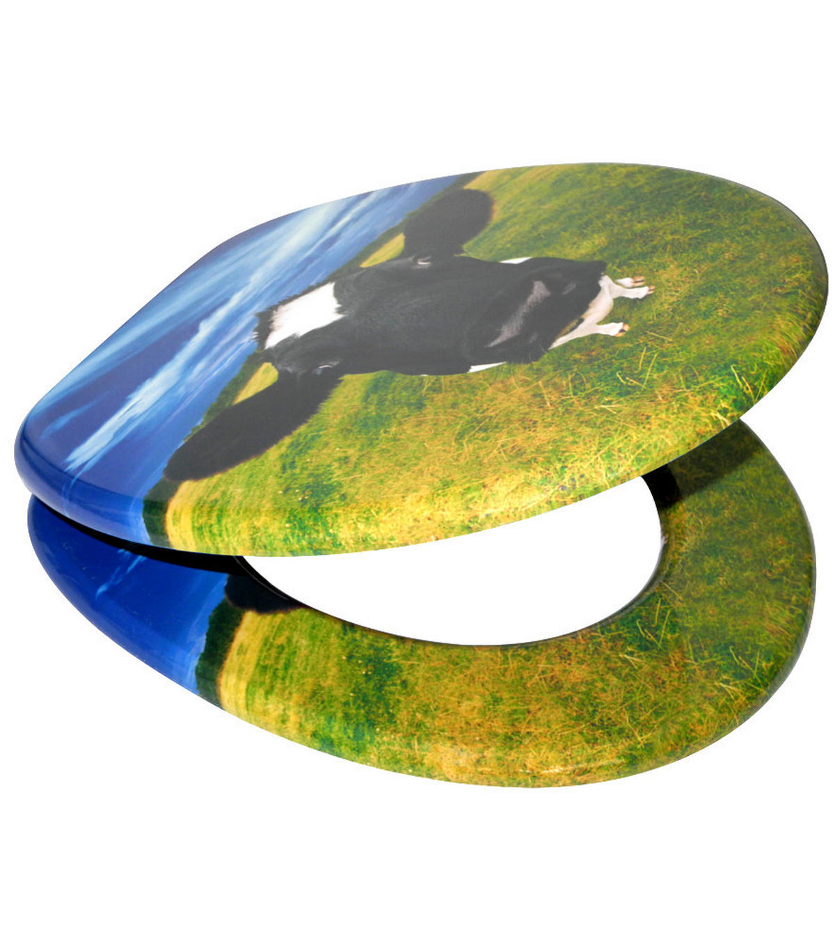 WC-SITZ Kuhkopf - Multicolor, Holzwerkstoff (38/6/47cm) - Sanilo