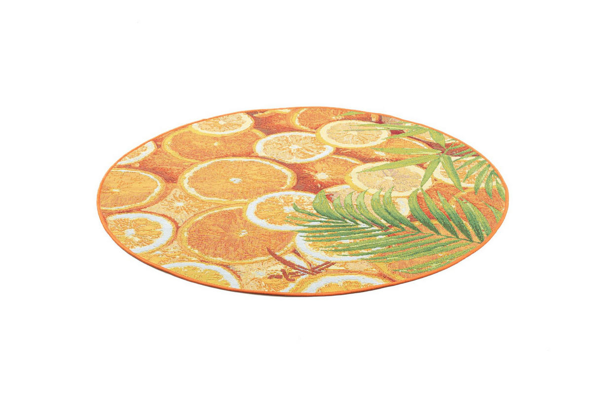 OUTDOORTEPPICH Rantum Beach 140x140 cm - Orange, Textil (140/140cm) - Sansibar SYLT