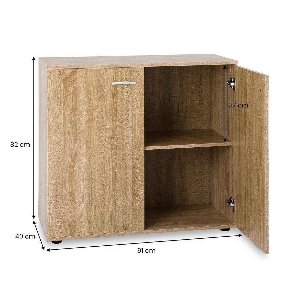 KOMMODE CHICAGO Sonoma Eiche - Sonoma Eiche, Holzwerkstoff (91/82/40cm) - CARO-Möbel