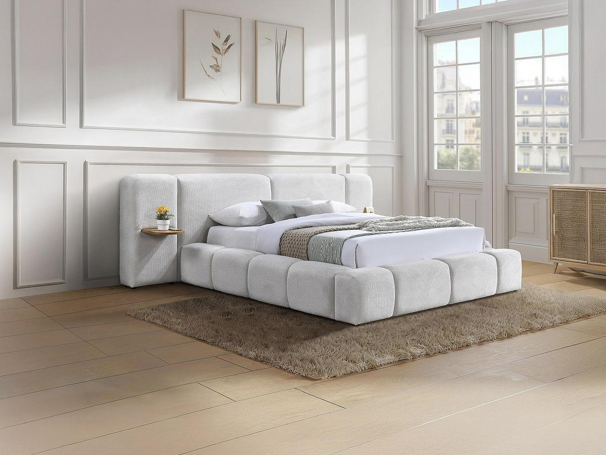BETT mit Bettkasten - 246cm x 300cm - Polyester - beige - VILACO - Beige, Textil (300/246cm) - Vente-Unique
