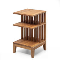 NACHTTISCH Celine, Eiche, 37,5/37,5/65 cm - Beige, Holz (37.5/65/37.5cm) - WOODEK