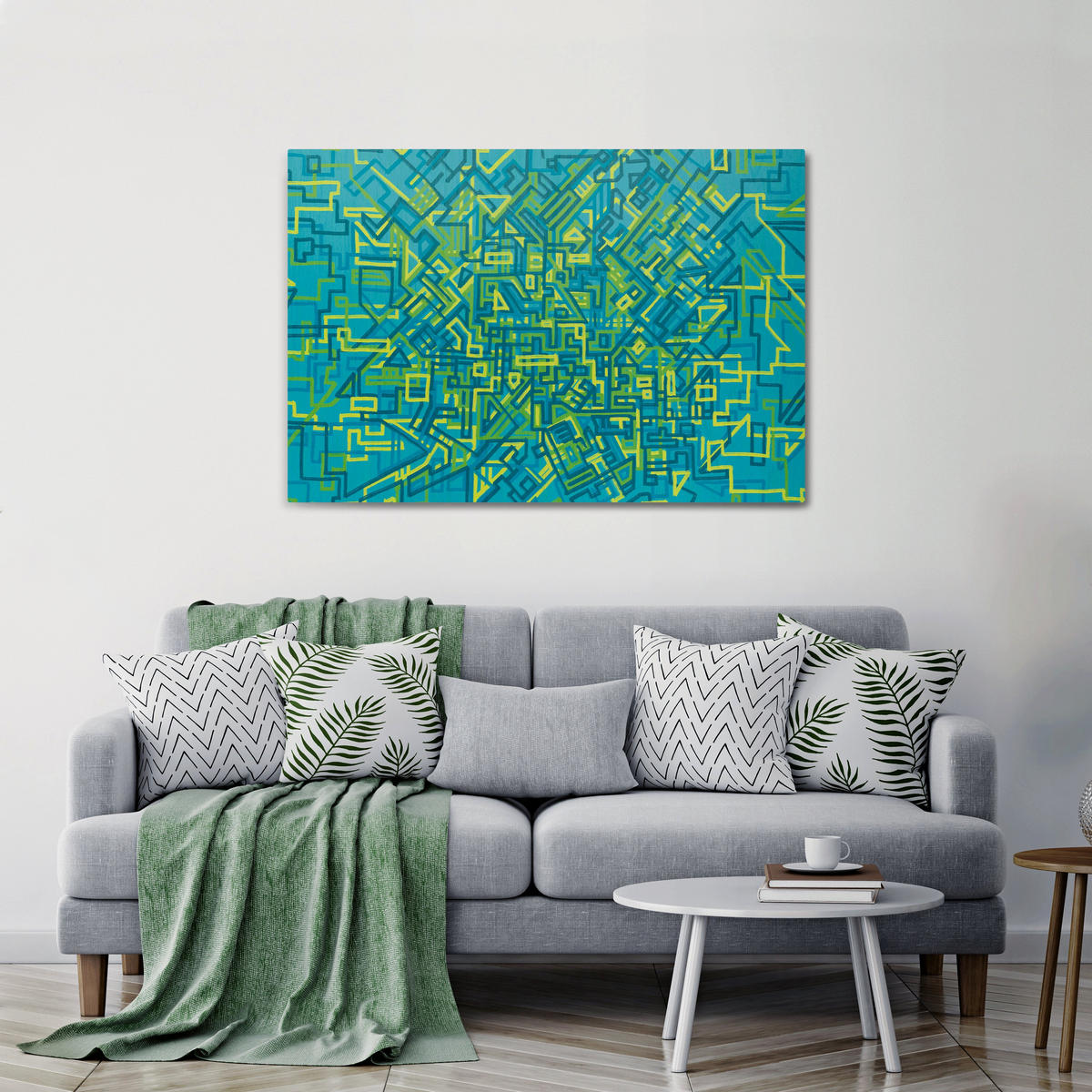 LEINWANDBILD Nostalgic Memories 120/80 cm - Blau, Textil (120/80cm) - SpaceRebels
