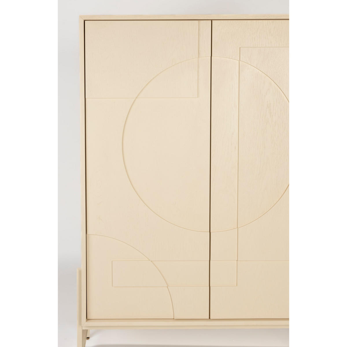 AUFBEWAHRUNGSSCHRANK Faces Holz Beige - Beige, Holzwerkstoff (100/140/45cm) - Zuiver