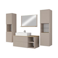 BADMÖBEL-SET Kertos Rillen III - Sandfarben, Holzwerkstoff (100/57/45cm) - MIRJAN24