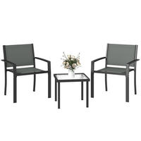 GARTEN-BEISTELLTISCHSET Hellgrau 3 Stück - Hellgrau, Naturmaterialien (58/58/75cm) - GiPP