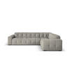 ECKSOFA rechts Kendal aus Samt dunkelgrau 6 Sitzplätze - Dunkelgrau, Textil (231/332cm) - Micadoni