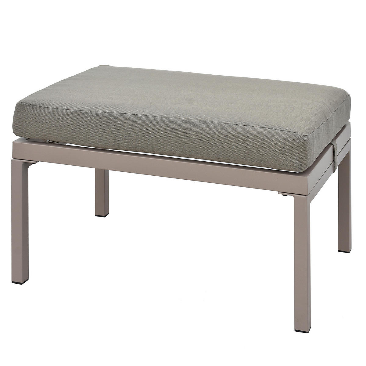 DINING-LOUNGESET - 6-teilig - Eisen / Polyester - Taupe, Textil/Metall - home24