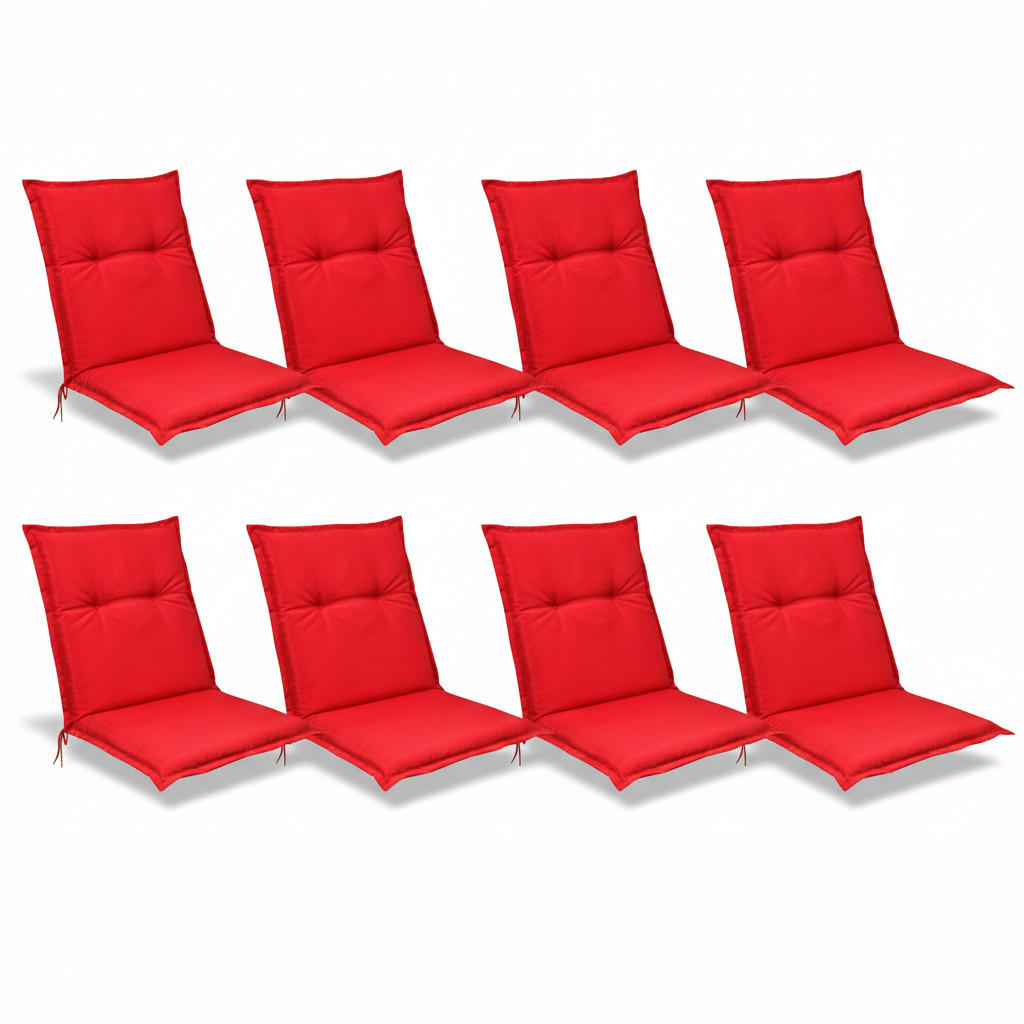 NIEDERLEHNERAUFLAGE Base NL 100x50x6cm Rot (8tlg) - Rot, Textil (50/6/100cm) - Beautissu 