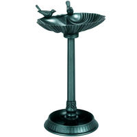 VOGELBAD DE-13846 mit 2 Becken und Vogelverzierung Bronze-Grün - Bronzefarben, Kunststoff (38/81/49.5cm) - ComfortXL